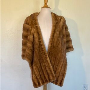 Vintage Brown Mink Fur Stole